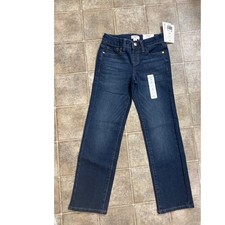 Crown  Ivy Kids Straight Leg Jeans Dark Wash Blue Size 8 NWT Adjustable Waist