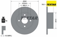 2X Bremsscheibe Textar 92136000 2 Bremsscheiben Hinterachse Hinten FüR Toyota