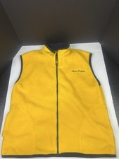 Vintage 90s Made In USA Tipsy Fleece Vest Men’s Size L Yellow Lake Tahoe