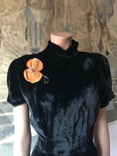 abito da sera  in velluto 1940 vintage