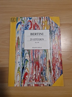 25 Etüden op. 100 Piano Henri Bertini Universal Edition. Sehr Guter Zustand 