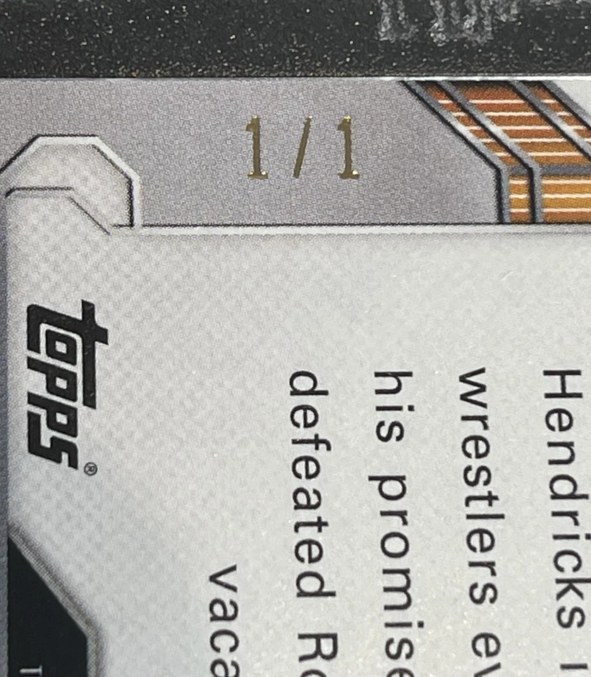 2015 Johny Hendricks UFC Topps Chronicles UFC Champion #85 Sepia Gold True #1/1 - Image 3 of 3