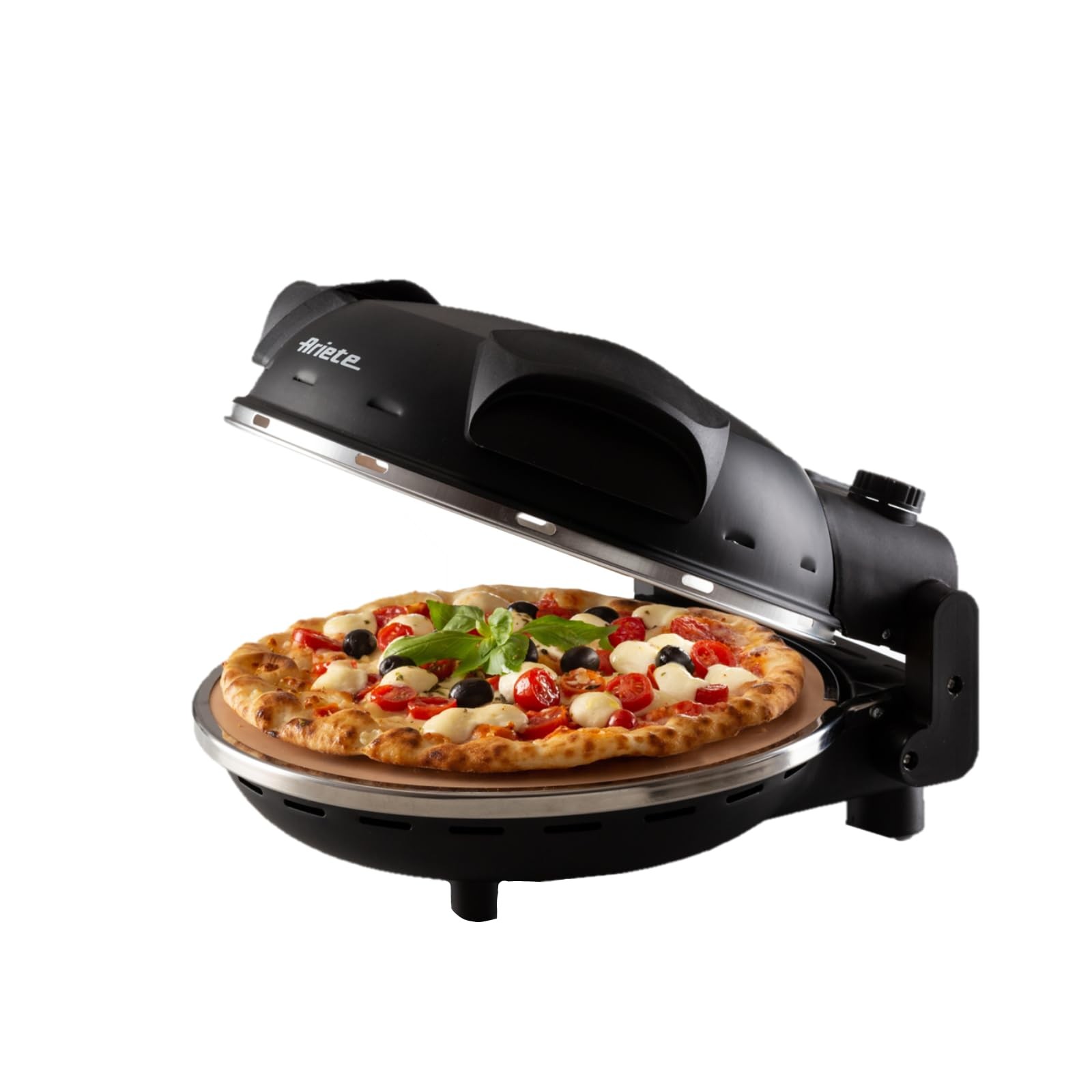 Forno Pizza Ariete 917 Nero: Piastra Refrattaria per Pizze Professionali