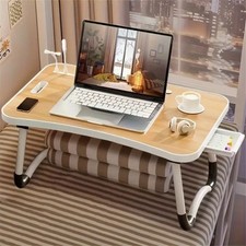 Foldable Adjustable Laptop Tray Lap Desk Stan...
