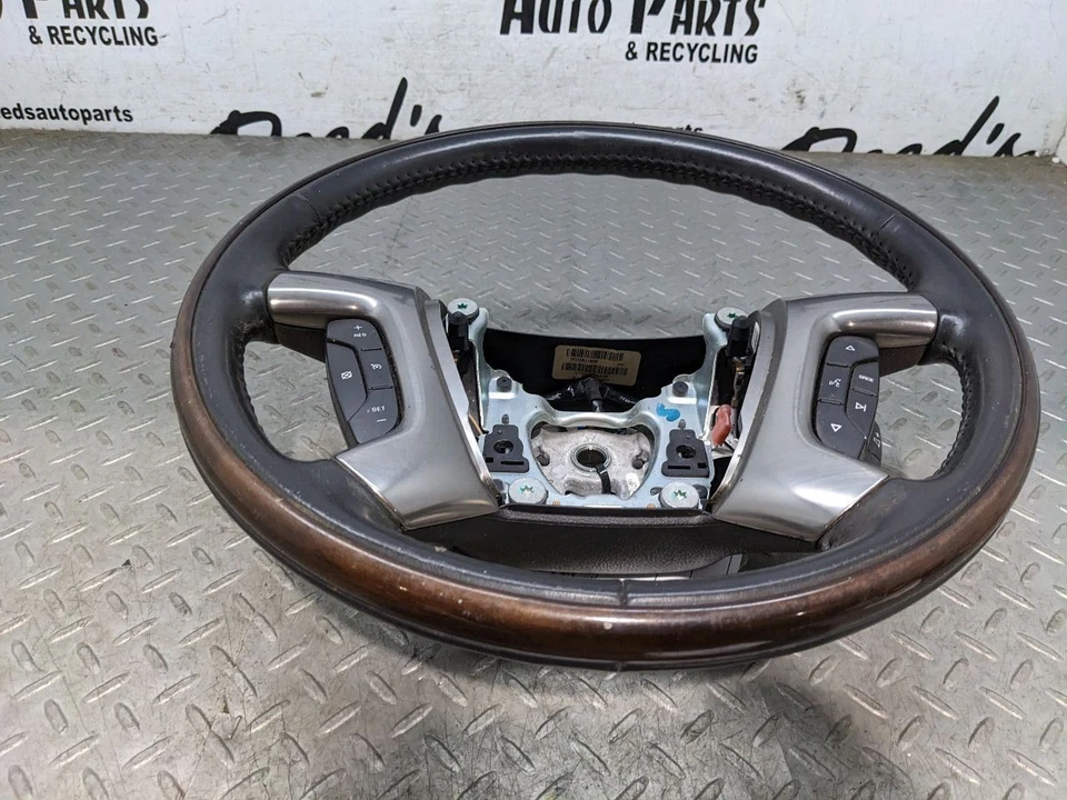 Volante Chevrolet GMC 07-14 Tahoe Yukon cuero negro ébano madera 1179957 Foto 2 de 4