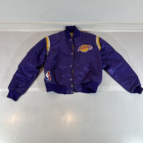 Vintage Los Angeles LAKERS Satin Jacket AUTHENTICS NBA STARTER Adult Size M - Image 1