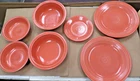Fiesta Retired 9-Piece Place Setting Persimmon Fiestaware Set USA