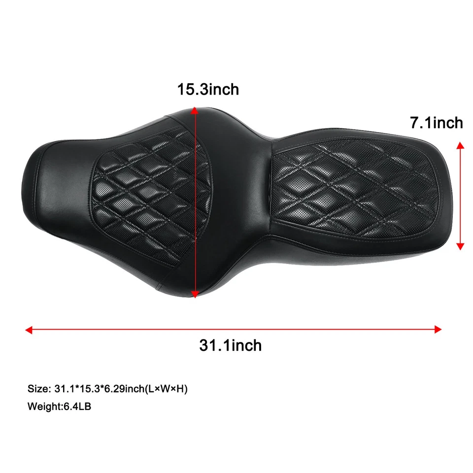 Electra Glide Road Glide 1997-2007 para conductor Harley pasajero asiento transpirable Foto 4 de 4