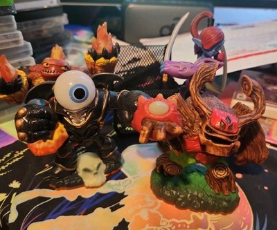 Giant Skylanders Lot Of 4 Giants Eye Brawl, Hot Head, Ninjini, Giant Tree Rex
