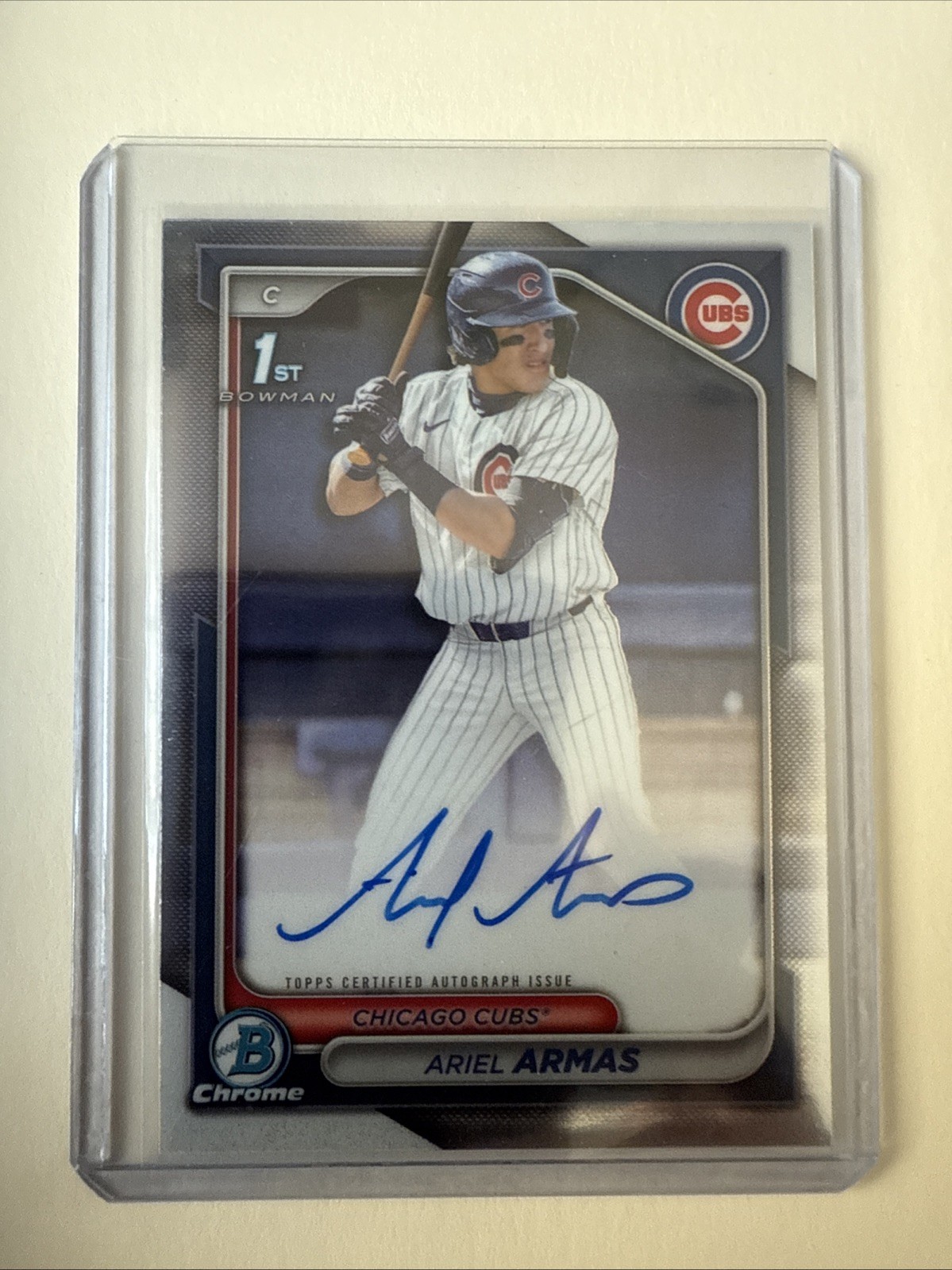2024 Bowman Draft - Chrome Prospect Autographs Ariel Armas #CPA-AA (AU, RC)