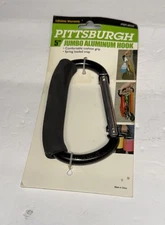 New In Package Pittsburgh 5" Jumbo Aluminum Hook Cushion Grip Spring Loaded Snap