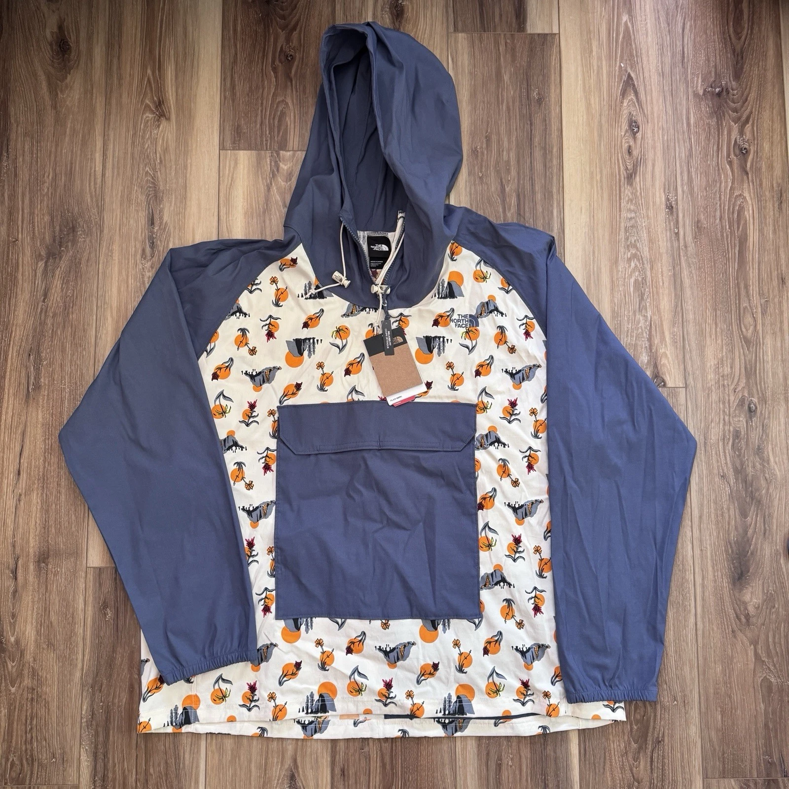 NorthFace Unisex Pullover Hooded Jacket XXL Zip Pouch &Internal Pocket