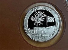 2013 S - FORT McHENRY - ATB QUATER Clad Proof SINGLE