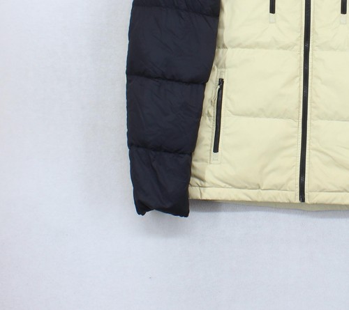 North Face 550 Down Puffer Jacket Mens Size S Cream Hooded Full Zip Outdoor - Picture 8 of 14