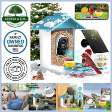 Smart bird Feeder with Camera Solar Powered,AI Identify Bird Species,A...