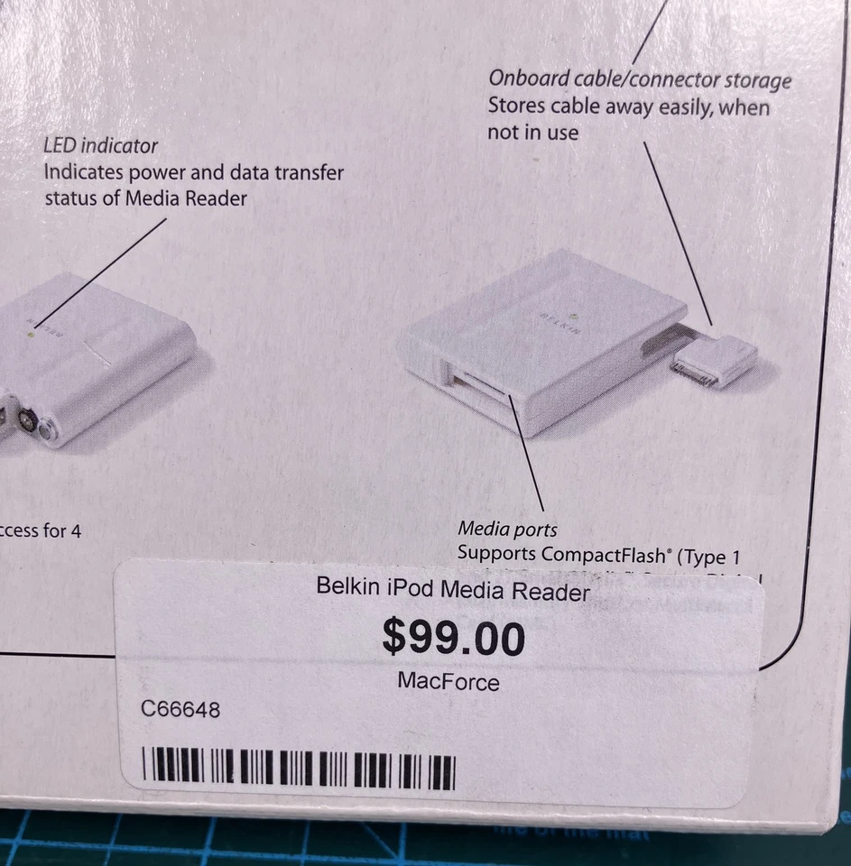 Belkin Media Reader For iPod Photo Storage USB Dock Connector Model F8E461 New - Image 3 of 4