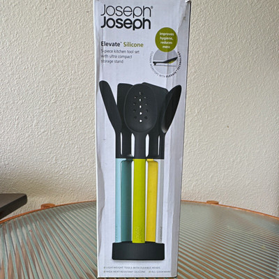 Joseph Joseph Elevate Silicone 6pc Utensil Set w/ Stand, Heat Resistant, Multi