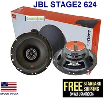 JBL Stage2 624 6.5" 6-1/2 inch Car Audio 2-Way Coaxial Speakers 240W Max