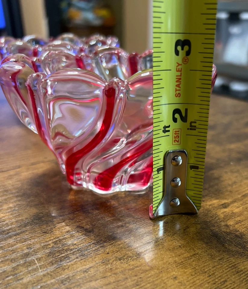 Candelabros votivos vintage Mikasa rojo menta/plato de dulces, en muy buen estado Foto 4 de 4