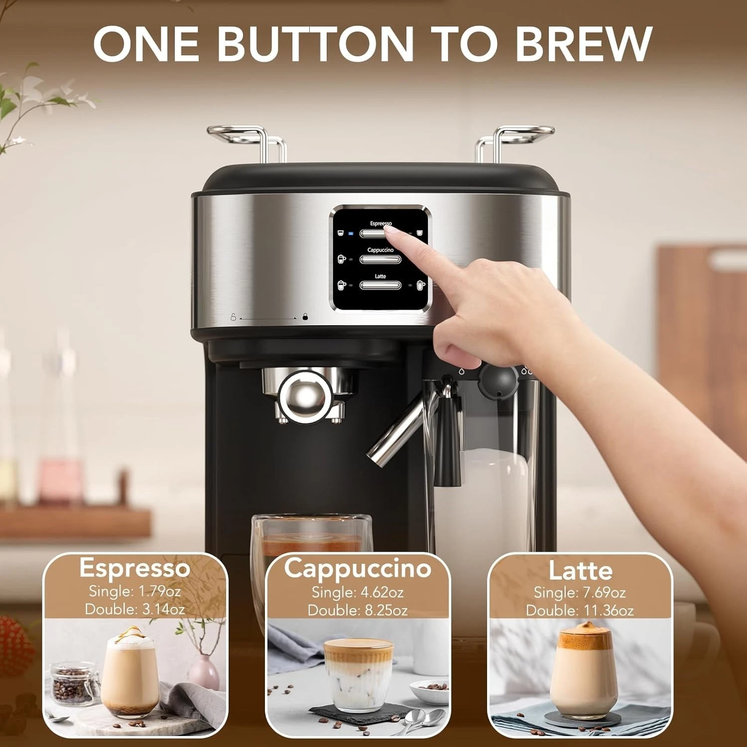 20 Bar Espresso Machine, Cappuccino coffee Machine With Automatic Milk Frother
Opens in a new window