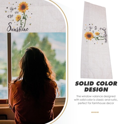 Sunflower Printing Valance For Kitchen Short Valances Decorative Kitchen Window - Bild 8 von 12