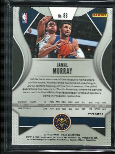 2019-20 Prizm Basketball #83 Jamal Murray PINK ICE - Imagen 2 de 2