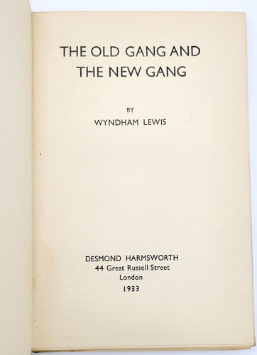 The Old Gang and The New Gang 1933 Wyndham Lewis - Foto 2 di 4