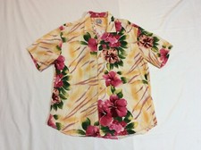 JAMS WORLD Floral Men  s Hawaiian Shirt Made in Hawaii Large 