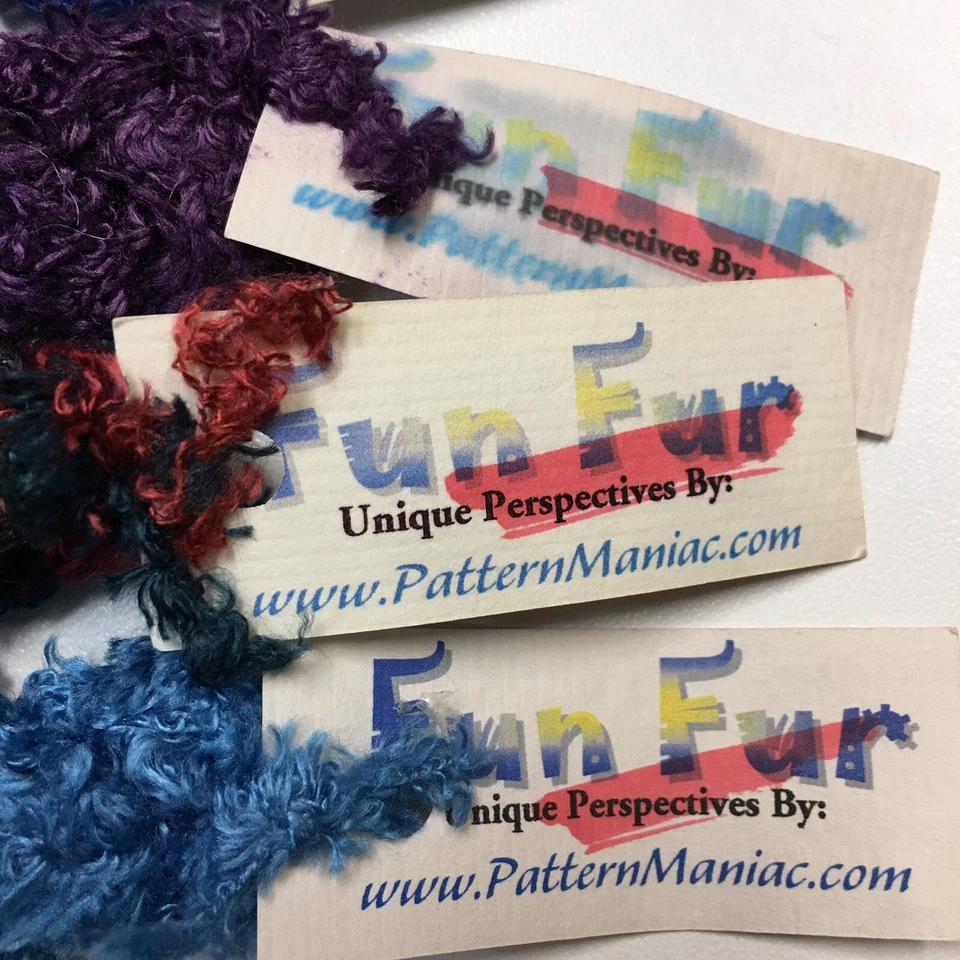 Fun Fur Needlepoint Fiber Crewel Embroidery Yarn 8 Skein Lot Pattern Maniac New - Image 4 of 4