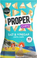Proper Chips - Salt & Vinegar Lentil Chips 85g - Pack of 6