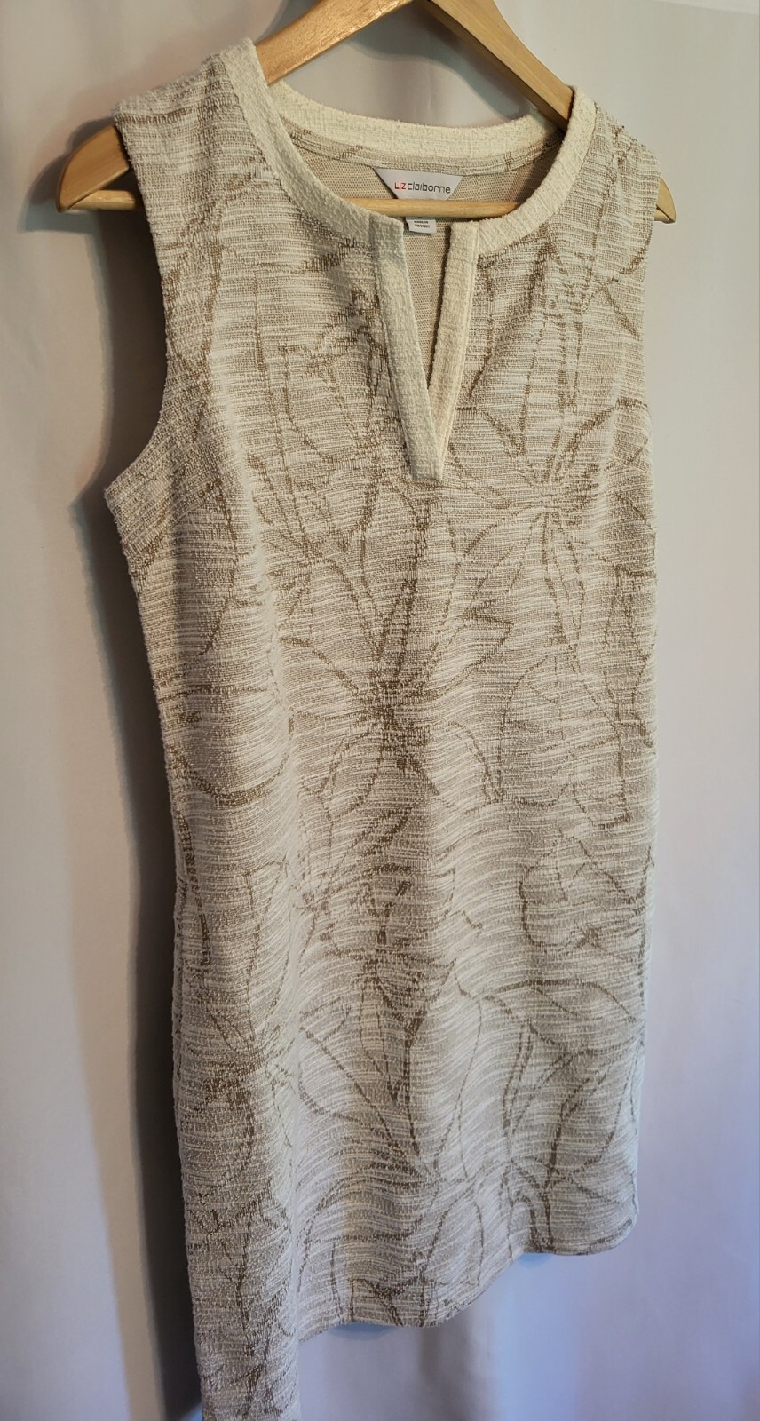 Liz Claiborne  Terrycloth Sleeveless Henley Dress Size S