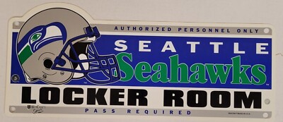 NFL Seattle Seahawks Plastic Locker Room Sign, NEW