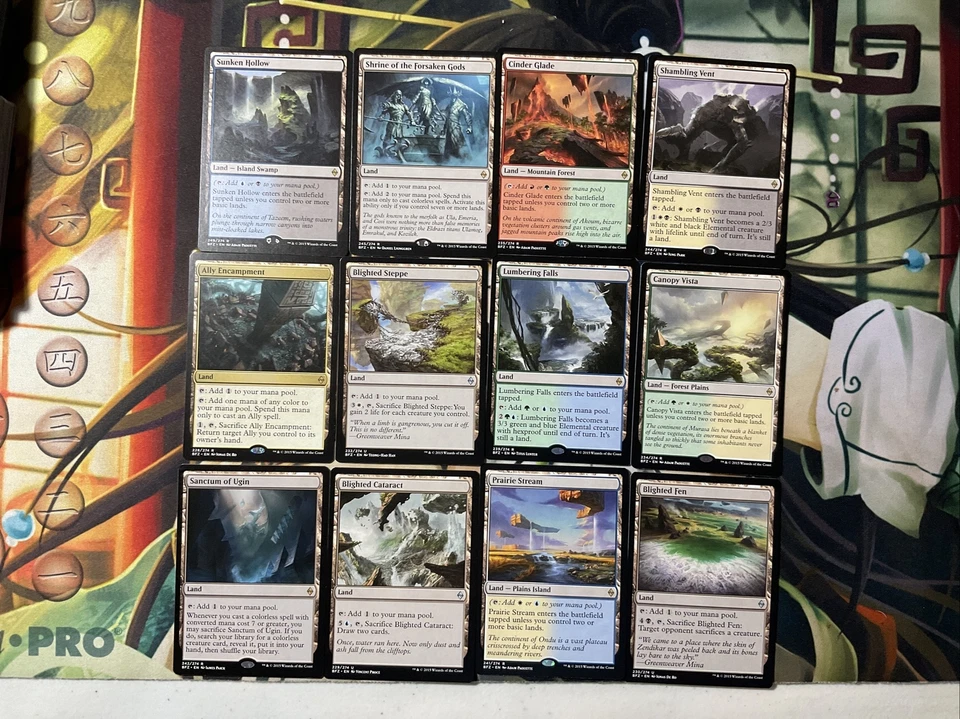 MTG 12 Battle for Zendikar Basic Land - 1 of each - complete You Set MT - Image 2 of 4