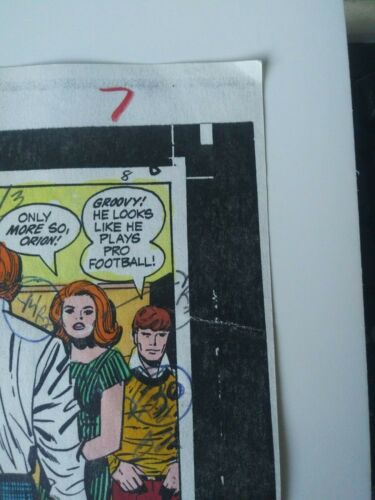 NEW GODS 3 PRODUCTION ART HAND COLORED SIGNED JACK KIRBY ANTHONY TOLLIN COA PG7 - Picture 5 of 6