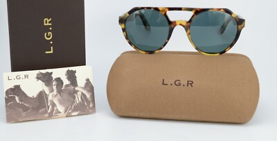 L.G.R Sonnenbrille CAPE TOWN 52-24 Havana Tartarugato 23 Aquamarine Polarized 