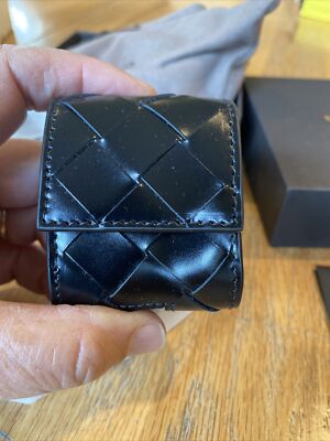Bottega Veneta AirPods Case with Strap Intrecciato Black NEW Bottega Veneta AirPods Case with Strap Intrecciato Black NEW