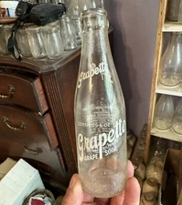 Rare Grapette White ACL Soda Bottle Eastport MD Annapolis Maryland 1947 6 Oz Old