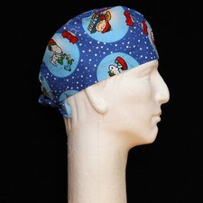 Christmas Winter theme Peanuts Gang Characters Snoopy theme scrub hat