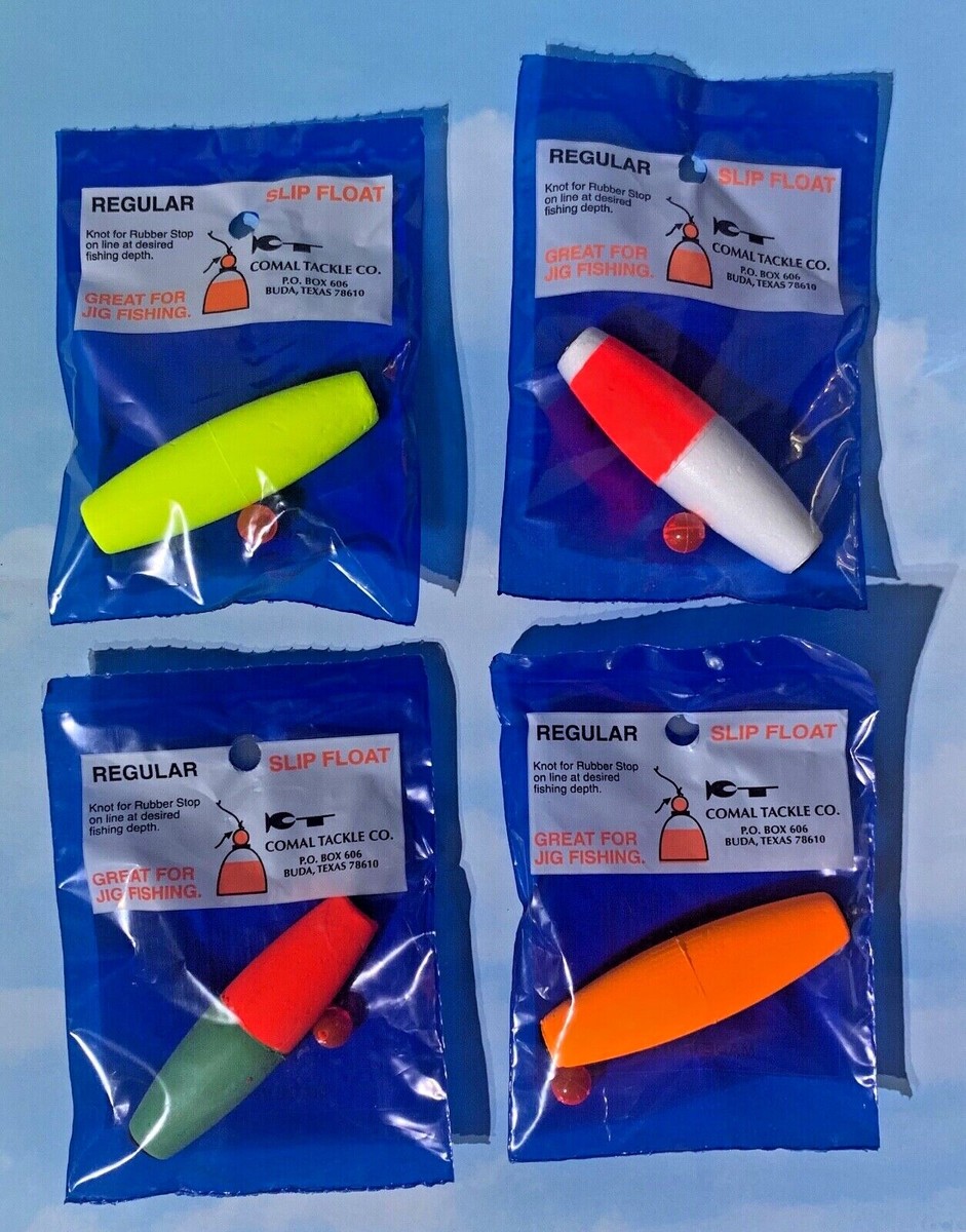 New 10 Comal Tackle Cigar Slip Float Bobber Fishing Sizes w/ Bead Pick  Color