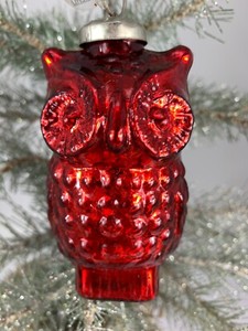 Purple NWT Two/'s Company 4/" Glass Owl Ornament Naturally Distressed