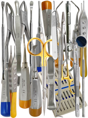 GERMAN 23 PC ORAL DENTAL SURGERY EXTRACTING ELEVATORS FORCEPS INSTRUMENT KIT SET
