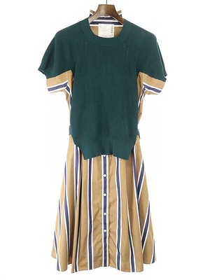 sacai Cotton Poplin Dress size2 green 
