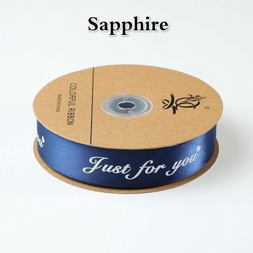 2.5mm Polyester Ribbon Just for You Printed Gifts Wrapping Christmas Decor Multi - Picture 20 of 32