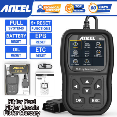 ANCEL FD500 For Ford All System Car OBD2 Scanner Diagnostic Battery Registration