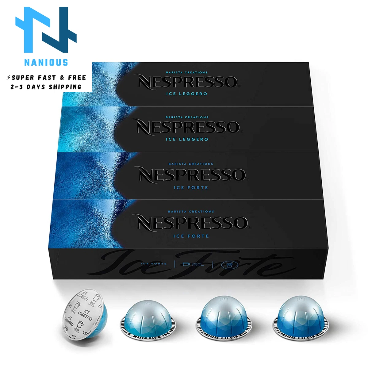 Nespresso Capsules VertuoLine Barista Flavored Pack Mild Roast Coffee 30  Count Coffee Pods Brews 7.8 Ounce