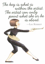 Lee Krasner-WITHIN THE ARTIST-Handcrafted Fridge Magnet-W/Mary Engelbreit art