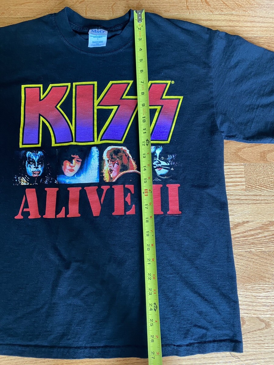 KISS ALIVE II Tシャツ Vintage KISS Alive II Shirt Large Double Sided - M&O Knits