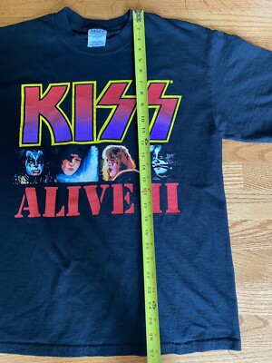 KISS ALIVE II Tシャツ 未使用❯ KISS ALIVE Ⅱ TOUR 半袖Ꭲシャツ L ブラック - メルカリ