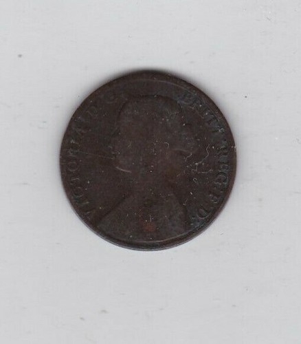 1861 GREAT BRITAIN VICTORIA HALF PENNY VERY NICE FREE SHIPPING! - Picture 2 of 2
