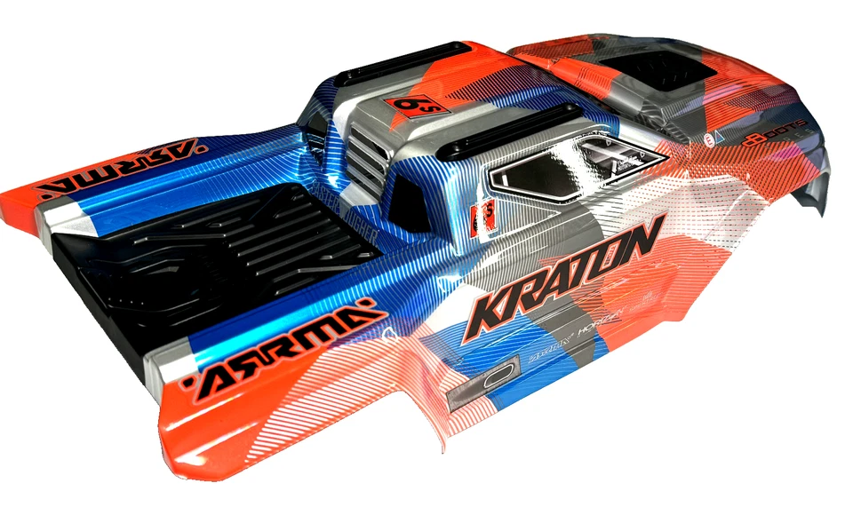 Arrma KRATON 6s V6 BLX PAINTER Body Shell Orange Blue CLIPLESS ARA8608v6 - Image 4 of 4